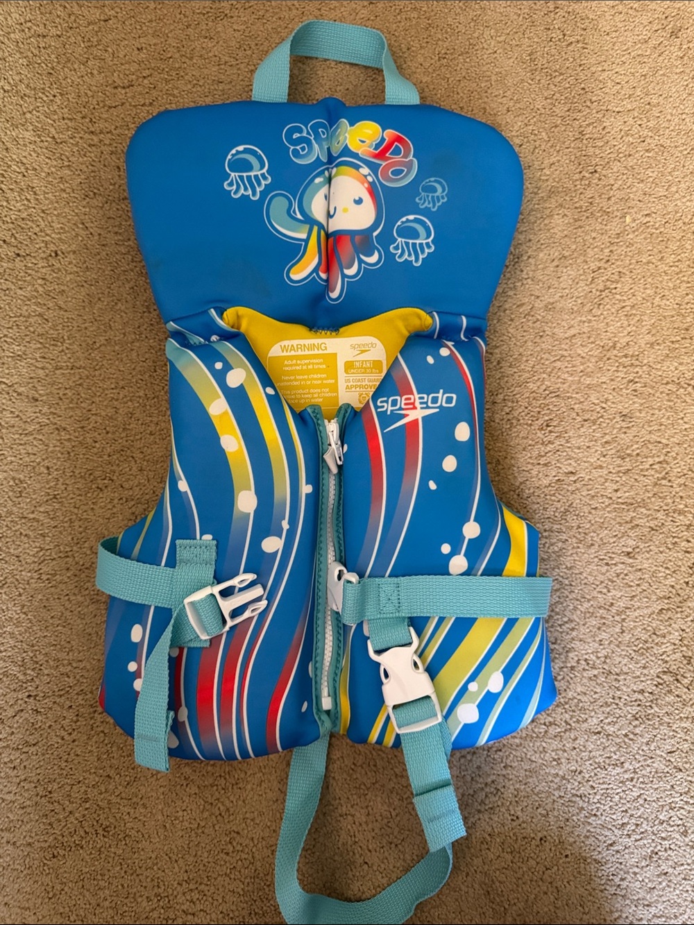 Speedo Blue Multi Kids Swim Vest with Octopus Design